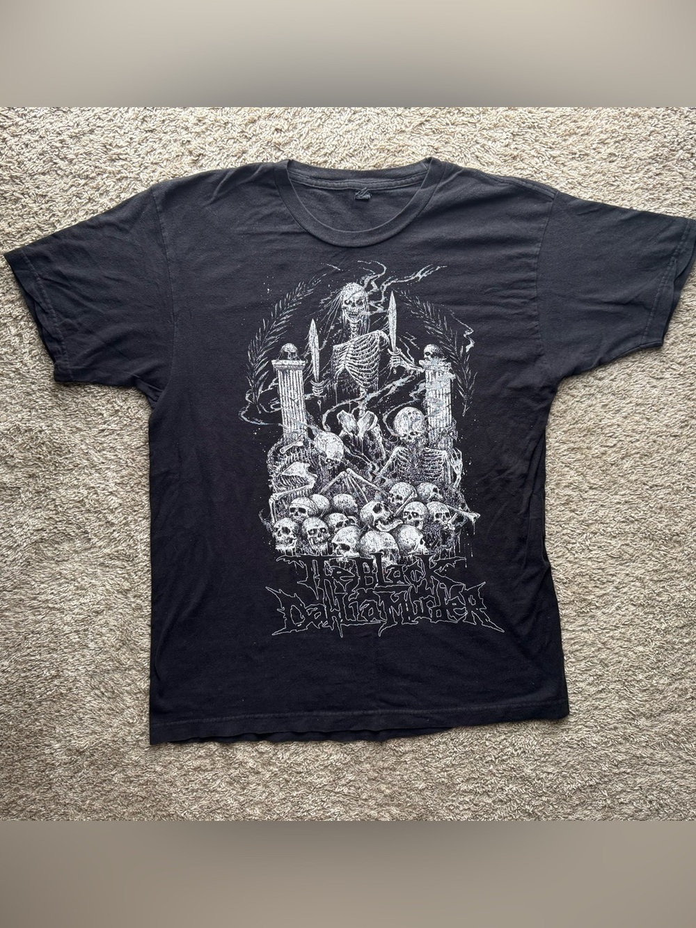 The Black Dahlia Murder Skeleton Skull Graphic Band T-Shirt Men’s Large Black